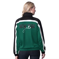 Veste de survêtement d'après-match entièrement zippée G-III 4Her par Carl Banks pour femme, verte, des New York Jets
