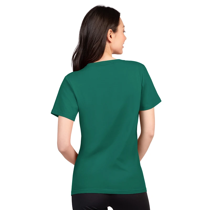 T-shirt à col rond ultra-mince et léger G-III 4Her par Carl Banks pour femme, vert, des New York Jets