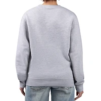 Women's G-III 4Her by Carl Banks Heather Gray New York Jets Large Round Team Graphic Fleece Pullover Sweatshirt