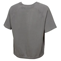 Women's  Gray New York Jets Mineral Wash Short Sleeve Top