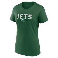 T-shirt vert athlétique avec logo pour femme des New York Jets