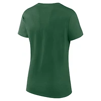 T-shirt vert athlétique avec logo pour femme des New York Jets