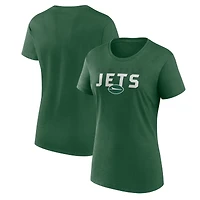 T-shirt vert athlétique avec logo pour femme des New York Jets