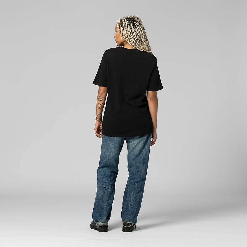 T-shirt noir Mitchell & Ness pour femme, motif petit ami dynamique de l'équipe des New York Jets