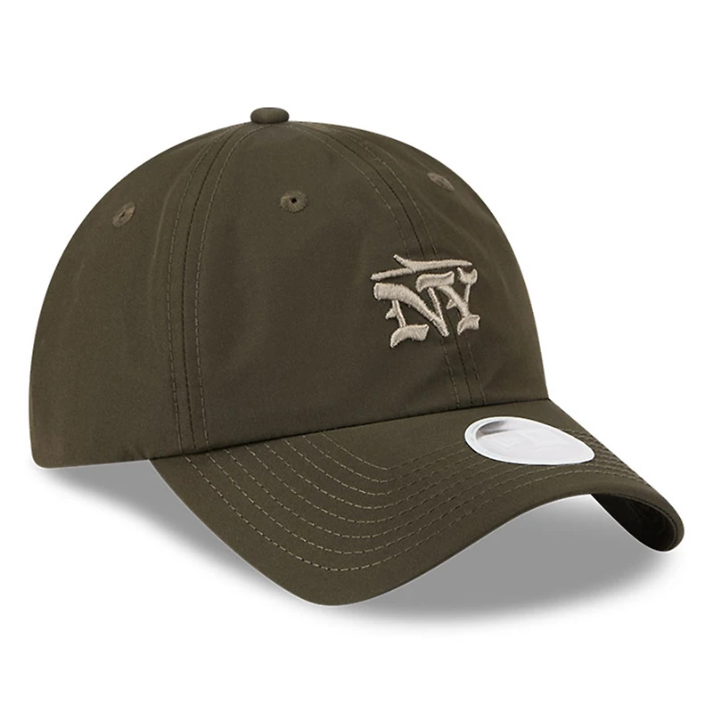 Casquette ajustable à queue de cheval New Era Gotham Green New York Jets 2025 Rivalries Collection pour femme