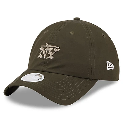 Casquette ajustable à queue de cheval New Era Gotham Green New York Jets 2025 Rivalries Collection pour femme