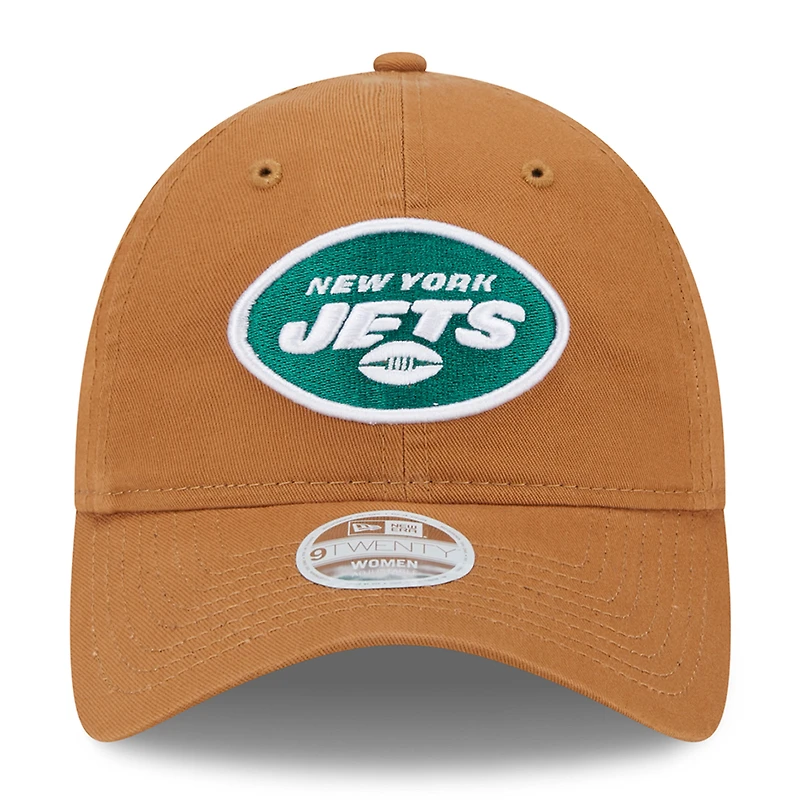 Casquette réglable New Era marron New York Jets Main Core Classic 2.0 9TWENTY pour femme