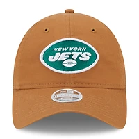 Casquette réglable New Era marron New York Jets Main Core Classic 2.0 9TWENTY pour femme