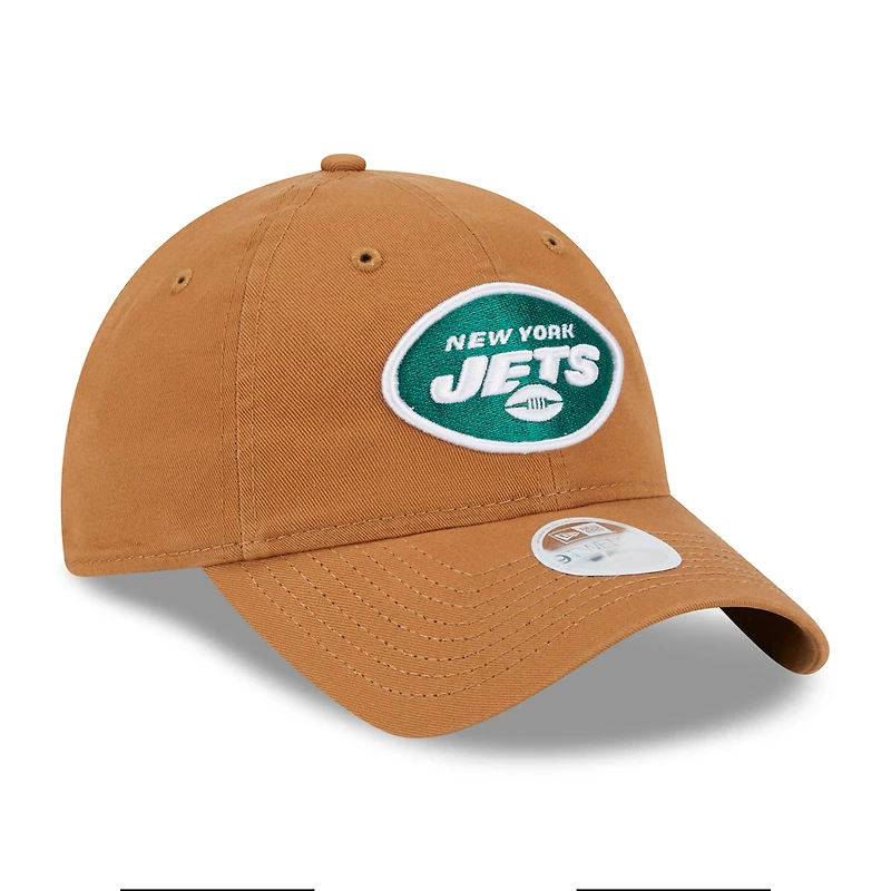 Casquette réglable New Era marron New York Jets Main Core Classic 2.0 9TWENTY pour femme