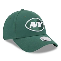 Casquette 9FORTY ajustable simple New Era New York Jets pour femme verte