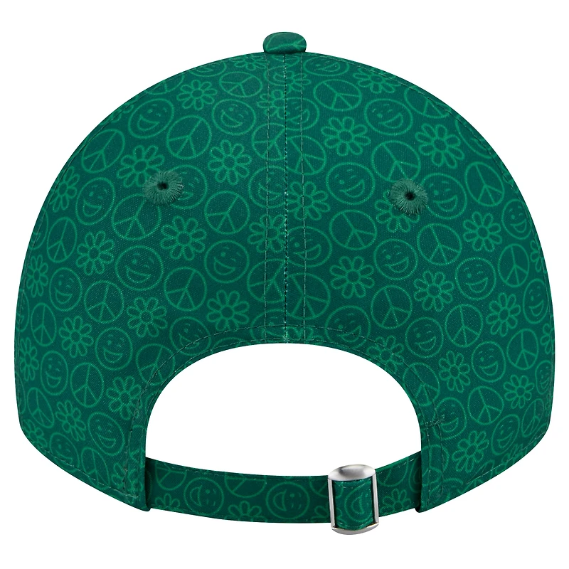 Casquette réglable verte New Era New York Jets Smiley 9TWENTY pour femme
