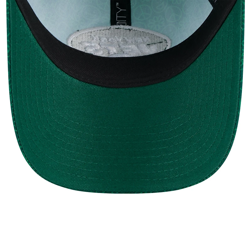 Casquette réglable verte New Era New York Jets Smiley 9TWENTY pour femme