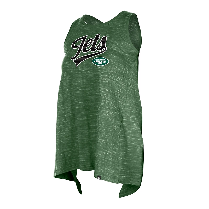 Débardeur actif New Era York Jets Space Dye pour femme vert
