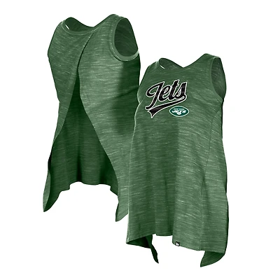 Women's New Era Green York Jets Space Dye Active Tank Top