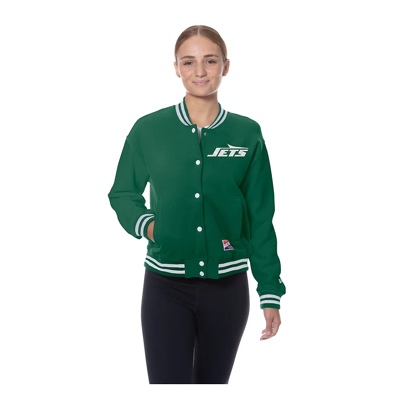 Veste polaire rétro New Era Kelly Green York Jets pour femme