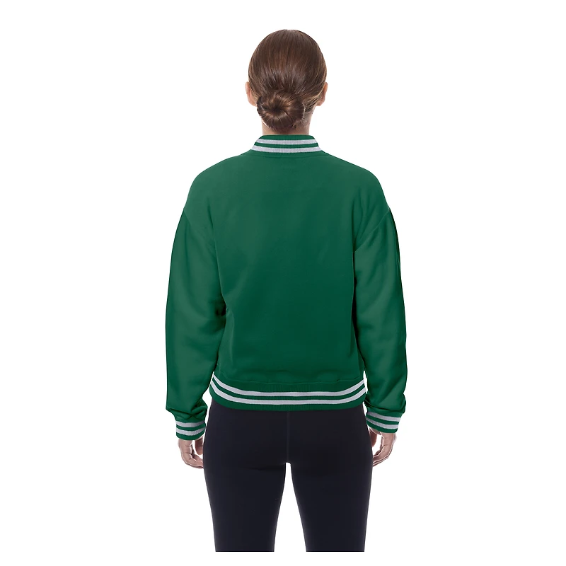 Veste polaire rétro New Era Kelly Green York Jets pour femme