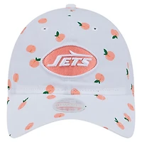 Women's New Era  White New York Jets Fruit Pattern 9TWENTY Adjustable Hat