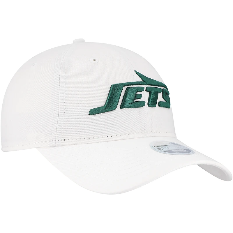 Casquette ajustable New Era New York Jets Main Core Classic 2.0 9TWENTY pour femme blanche