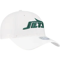 Casquette ajustable New Era New York Jets Main Core Classic 2.0 9TWENTY pour femme blanche