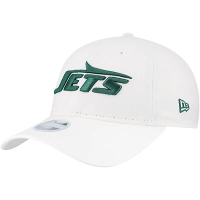 Casquette ajustable New Era New York Jets Main Core Classic 2.0 9TWENTY pour femme blanche