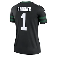 Haut de performance Nike Ahmad Sauce Gardner Legacy pour femme, noir, New York Jets Alternate Legend Player