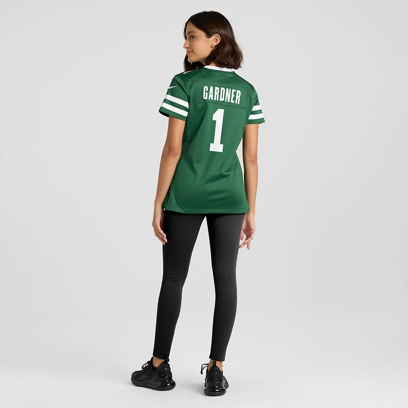 Maillot de match Nike Ahmad Sauce Gardner Legacy vert New York Jets pour femme