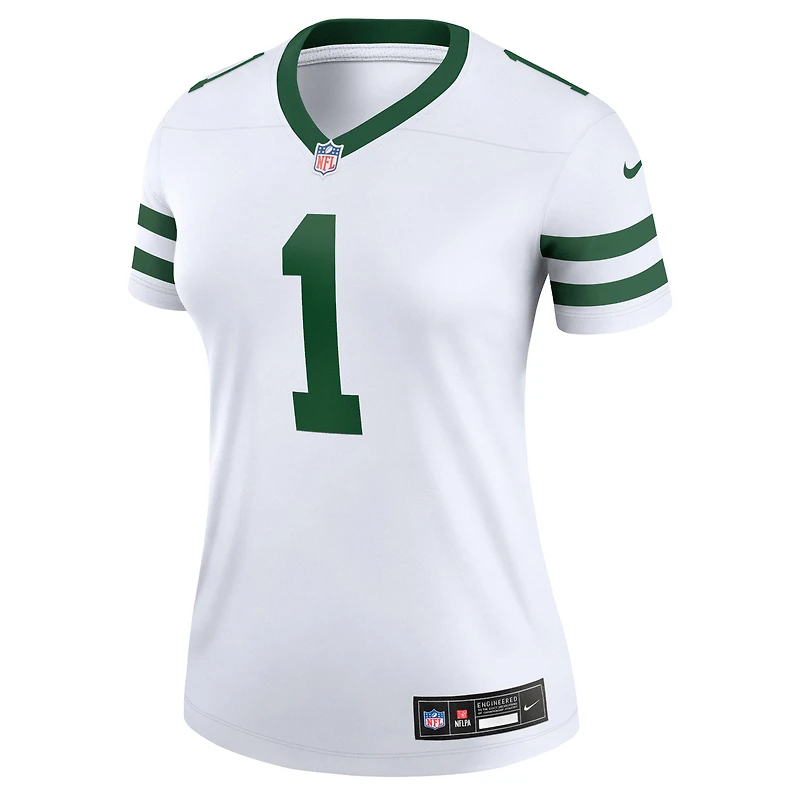 Haut de performance Nike Ahmad Sauce Gardner Legacy pour femme, blanc, légende des New York Jets