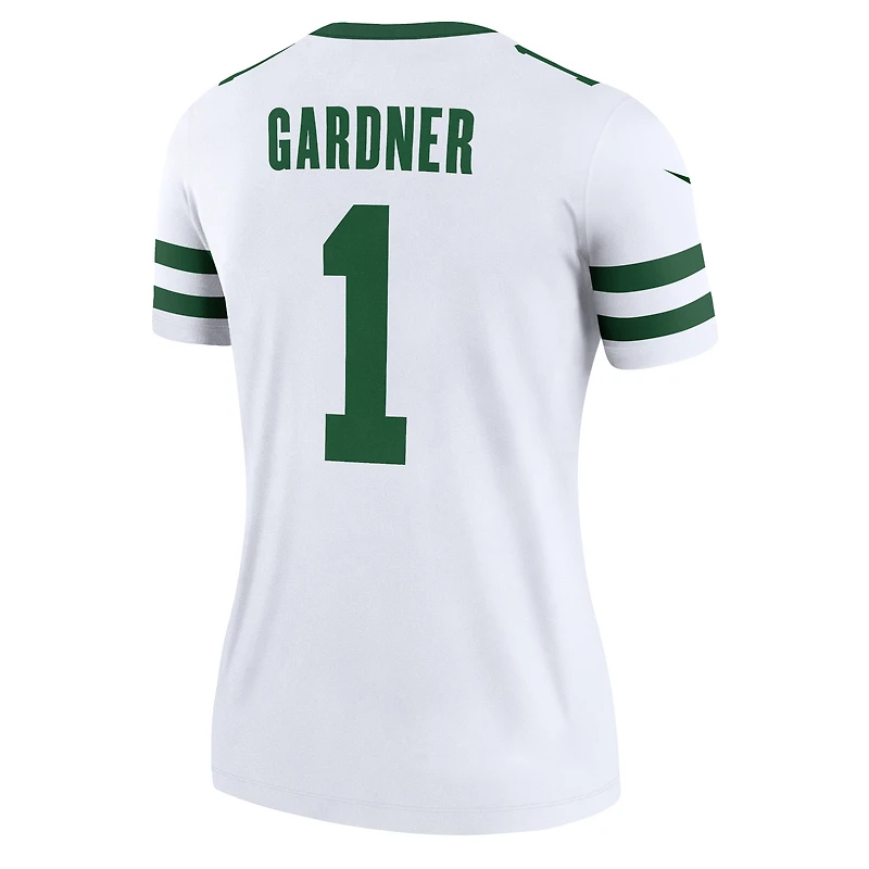 Haut de performance Nike Ahmad Sauce Gardner Legacy pour femme, blanc, légende des New York Jets