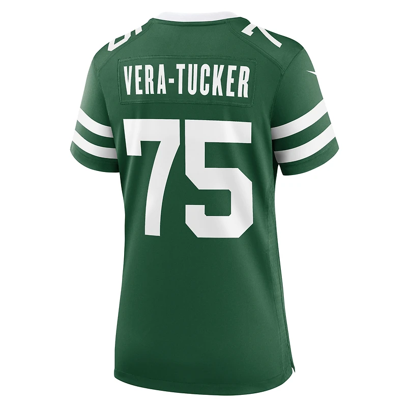 Maillot Nike Alijah Vera-Tucker Legacy Green pour femme des New York Jets