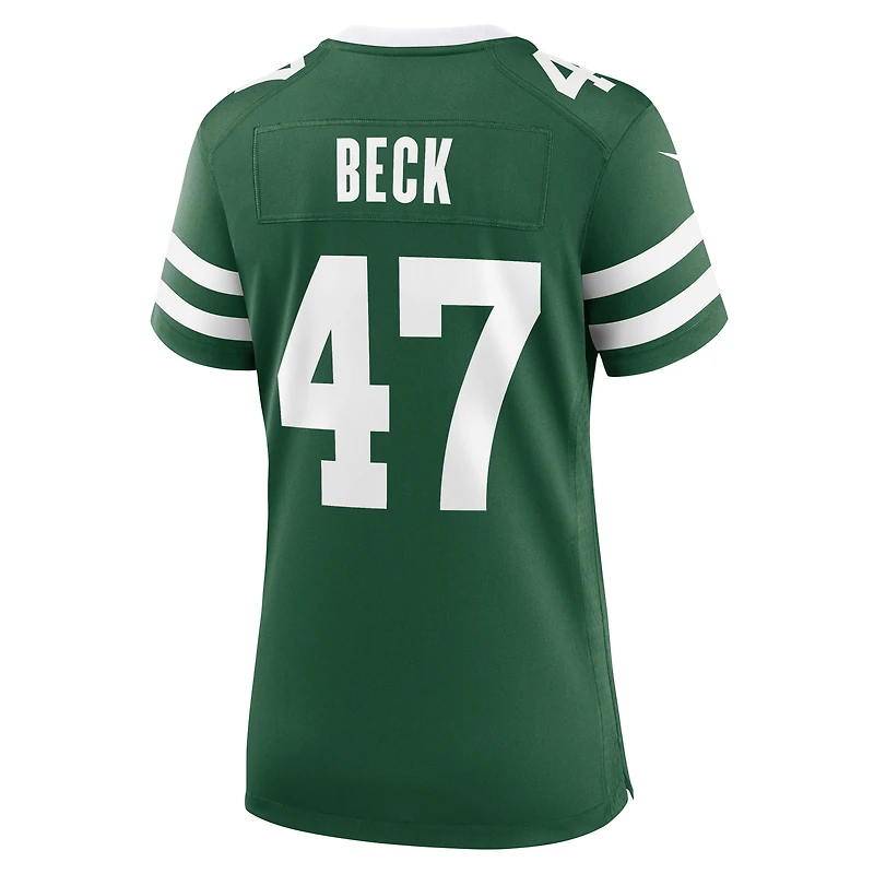 Maillot Nike Andrew Beck Legacy Green pour femme des New York Jets