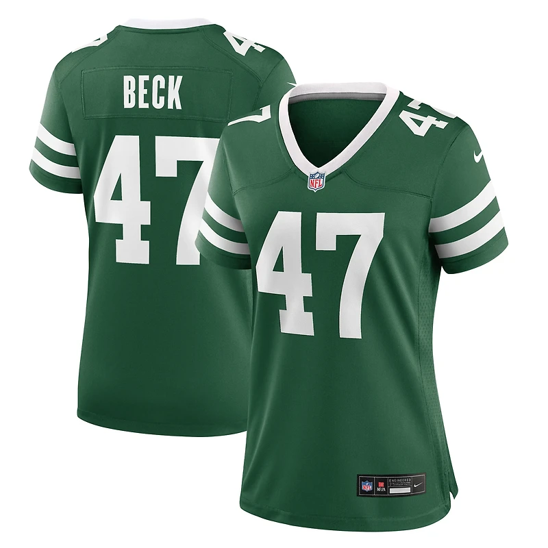Maillot Nike Andrew Beck Legacy Green pour femme des New York Jets