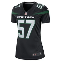 Maillot de joueur retraité Nike Bart Scott pour femme, noir, New York Jets