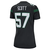Maillot de joueur retraité Nike Bart Scott pour femme, noir, New York Jets