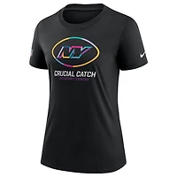 T-shirt Nike noir pour femme New York Jets 2024 NFL Crucial Catch Tri-Blend
