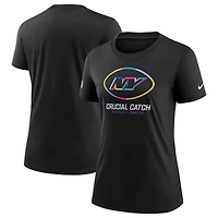 T-shirt Nike noir pour femme New York Jets 2024 NFL Crucial Catch Tri-Blend