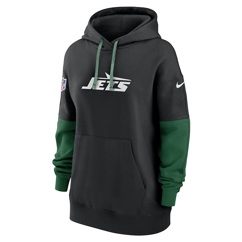 Sweat à capuche Nike noir essentiel pour femme des New York Jets