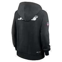 Sweat à capuche Nike noir New York Jets Sideline Standard Issue Initial Home Dri-FIT pour femme