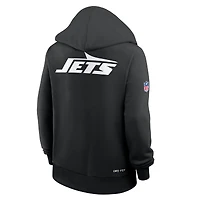 Sweat à capuche Nike noir New York Jets Sideline Standard Issue Initial Home Dri-FIT pour femme