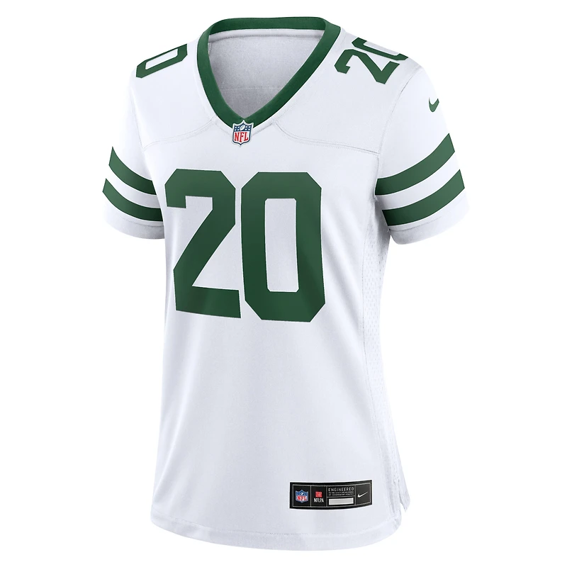 Maillot de match Nike Breece Hall Legacy blanc des Jets New York pour femme