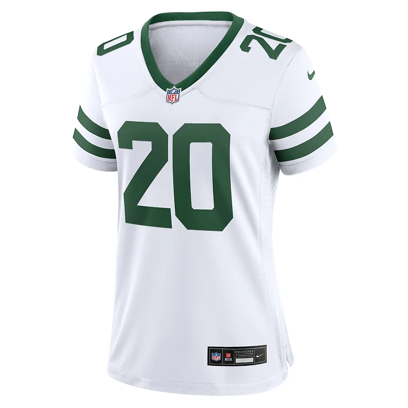 Maillot de match Nike Breece Hall Legacy blanc des Jets New York pour femme