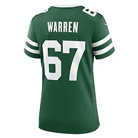 Maillot de match Nike Carter Warren Legacy Green des New York Jets pour femme