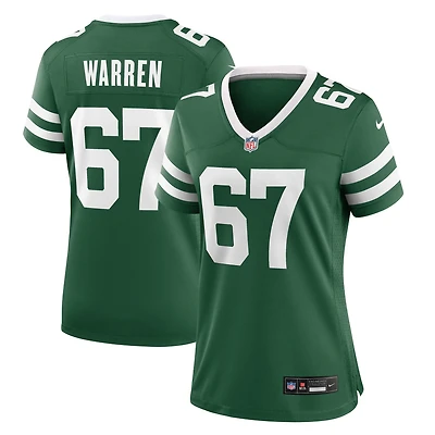 Maillot de match Nike Carter Warren Legacy Green des New York Jets pour femme