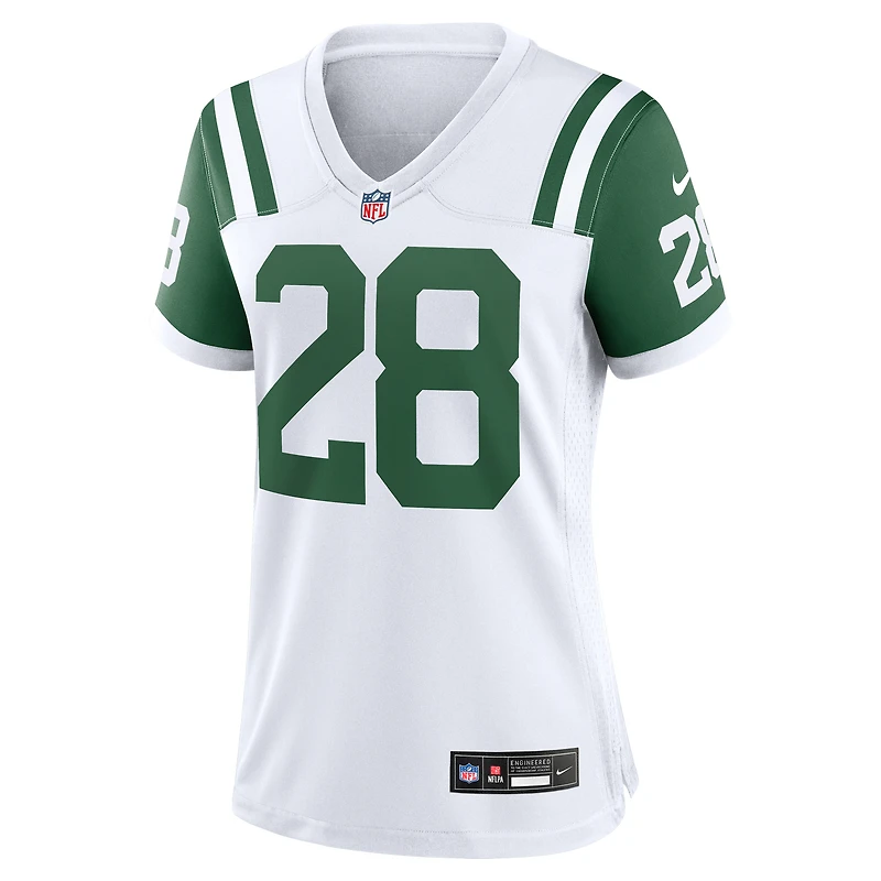 Maillot de match joueur retraité alternatif classique des Jets New York Nike Curtis Martin blanc pour femme