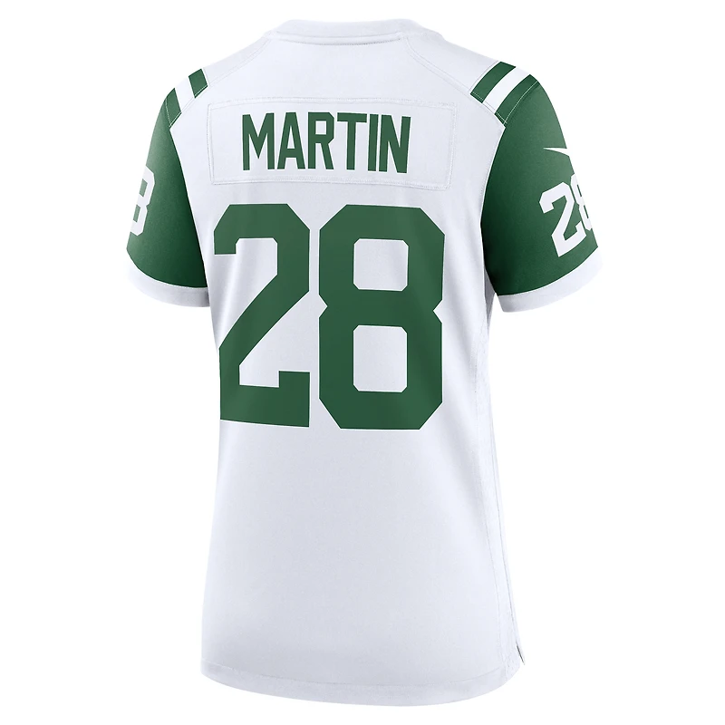 Maillot de match joueur retraité alternatif classique des Jets New York Nike Curtis Martin blanc pour femme