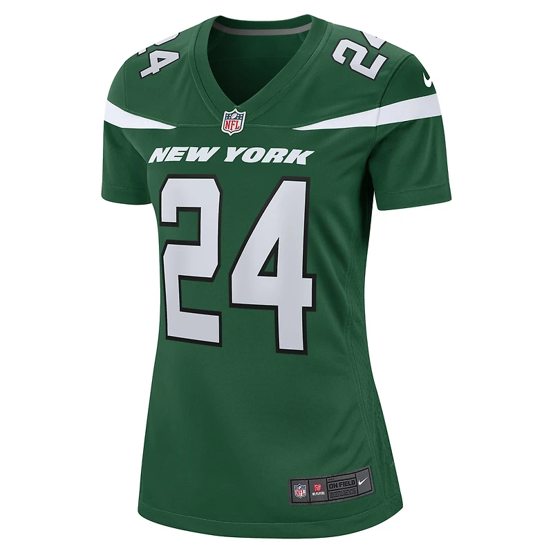Maillot de jeu pour joueur à la retraite des New York Jets Nike Darrelle Revis Gotham vert femme