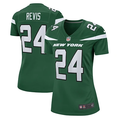 Maillot de jeu pour joueur à la retraite des New York Jets Nike Darrelle Revis Gotham vert femme