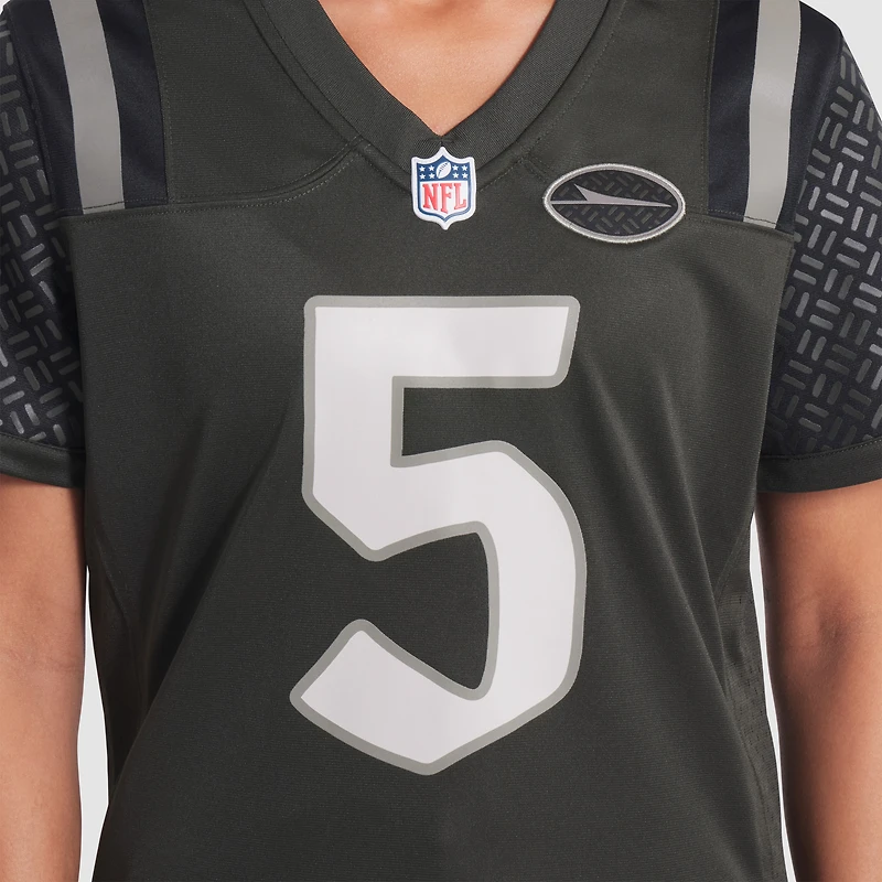 Maillot de match Nike Garrett Wilson Empire Green New York Jets 2025 Rivalries Collection pour femme