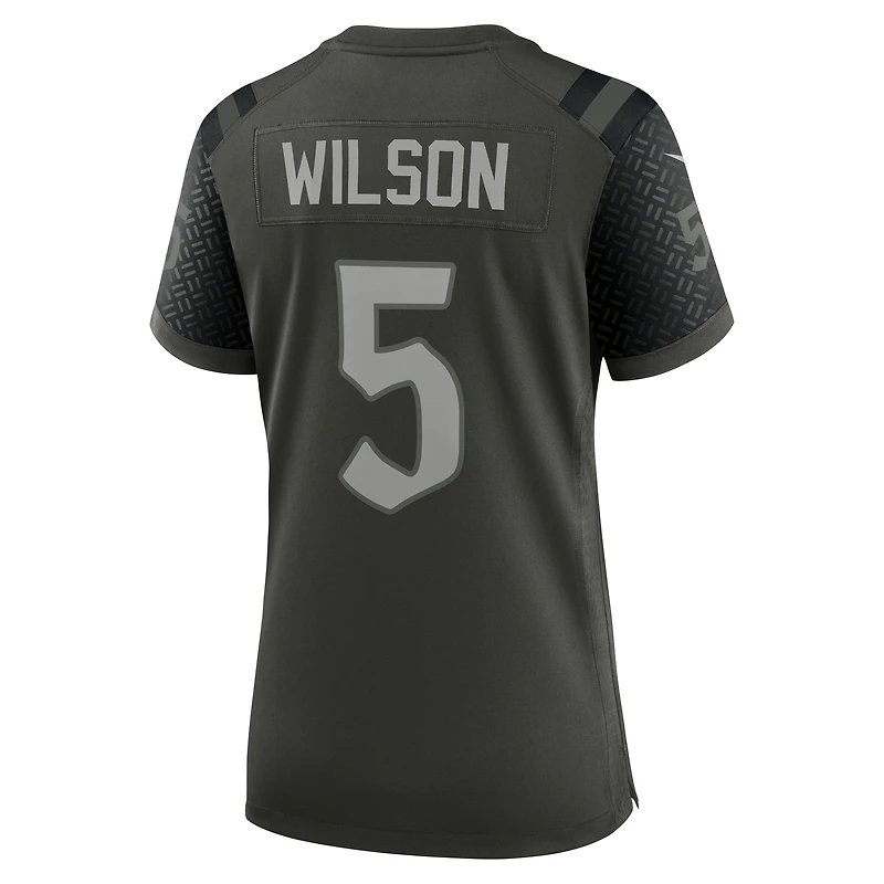Women's Nike Garrett Wilson Gotham Green New York Jets 2025 Rivalries Collection Game Jersey