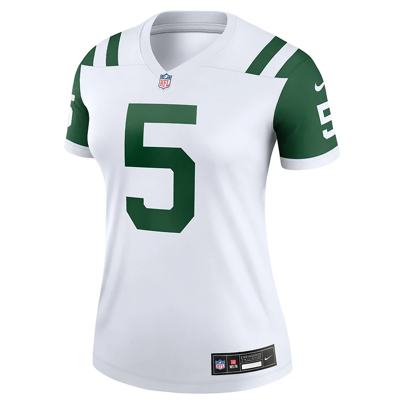 Women's Nike Garrett Wilson Classic Alternate White New York Jets Legend Player Performance Top