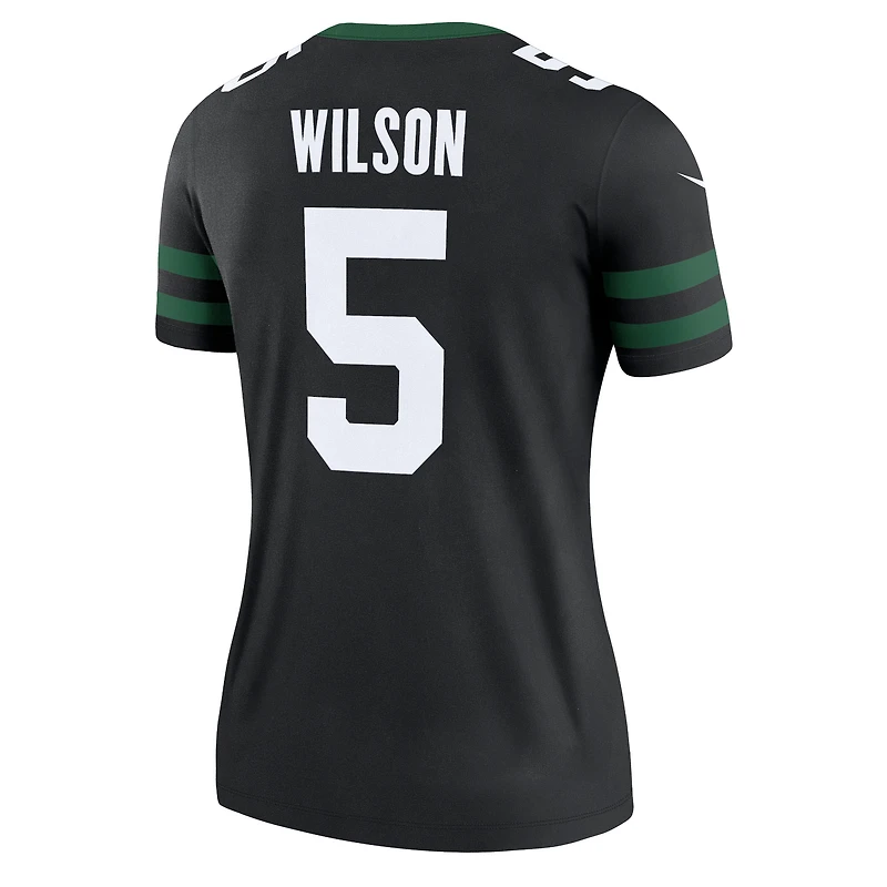 Haut de Performance Nike Garrett Wilson Legacy pour femme, noir, New York Jets Alternate Legend Player